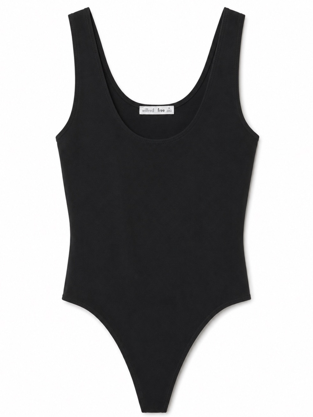 Aritzia Wilfred Free Black Scoop Neck Bodysuit | Size Medium